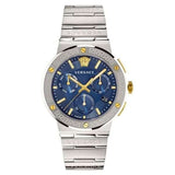  Shop Authentic Versace Greca Quartz Blue Dial Silver Steel Strap Watch For Men - VEZ900221 - Luxxuri