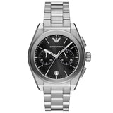  Shop Authentic Emporio Armani Federico Chronograph Black Dial Silver Steel Strap Watch For Men - AR11560 - Luxxuri