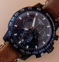  Shop Authentic Tissot Supersport Chrono Black Dial Brown Leather Strap Watch for Men - T125.617.36.051.01 - Luxxuri