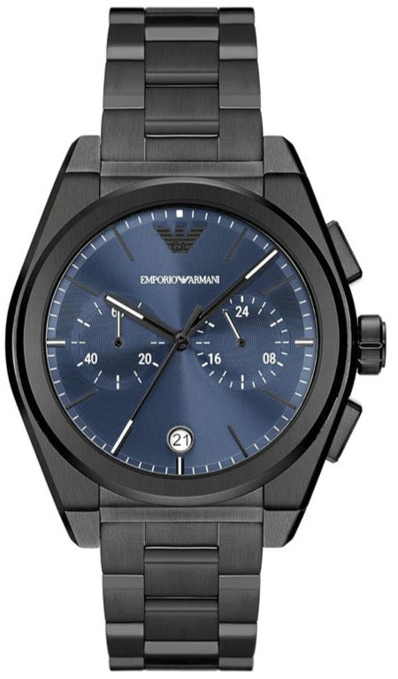  Shop Authentic Emporio Armani Analog Chronograph Blue Dial Silver Steel Strap Watch For Men - AR11561 - Luxxuri