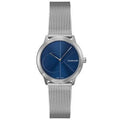  Shop Authentic Calvin Klein Minimal Blue Dial Silver Mesh Bracelet Watch for Men - K3M2112N - Luxxuri
