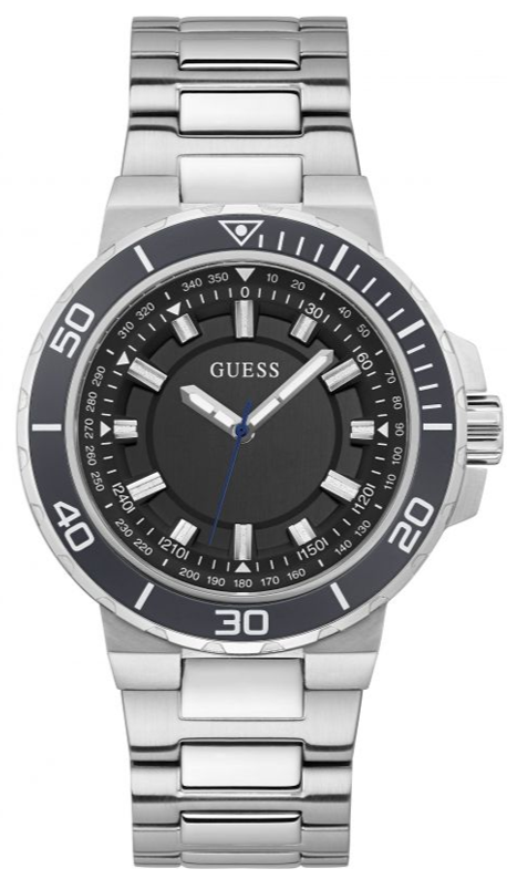  Shop Authentic Guess Track Black Dial Silver Steel Strap Watch for Men - GW0426G1 - Luxxuri
