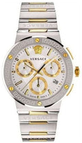  Shop Authentic Versace Greca Chronograph White Dial Two Tone Steel Strap Watch For Men - VEZ900321 - Luxxuri
