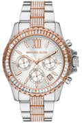  Shop Authentic Michael Kors Everest Chronograph Silver Dial Two Tone Steel Strap Watch For Women - MK6975 - Luxxuri