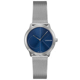  Shop Authentic Calvin Klein Minimal Blue Dial Silver Mesh Bracelet Watch for Women - K3M2212N - Luxxuri