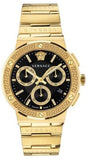  Shop Authentic Versace Greca Chronograph Black Dial Gold Steel Strap Watch For Men - VEZ900421 - Luxxuri