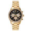  Shop Authentic Michael Kors Berkley Chronograph Black Dial Gold Steel Strap Watch For Women - MK7414 - Luxxuri