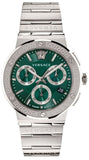  Shop Authentic Versace Grace Chronograph Quartz Green Dial Silver Steel Strap Watch For Men - VEZ900121 - Luxxuri