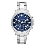  Shop Authentic Michael Kors Grayson Chronograph Blue Dial Silver Steel Strap Watch For Men - MK9107 - Luxxuri