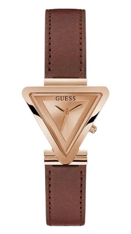  Shop Authentic Guess Fame Quartz Rose Gold Dial Brown Leather Strap Watch For Women - GW0548L2 - Luxxuri