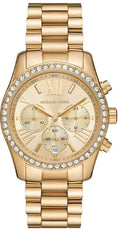  Shop Authentic Michael Kors Lexington Chronograph Gold Dial Gold Steel Strap Watch For Women - MK7377 - Luxxuri