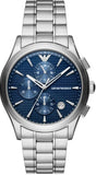  Shop Authentic Emporio Armani Chronograph Blue Dial Silver Steel Strap Watch For Men - AR11528 - Luxxuri