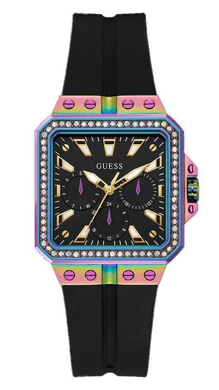  Shop Authentic Guess Libra Black Dial Black Silicone Strap Watch For Women - GW0618L3 - Luxxuri