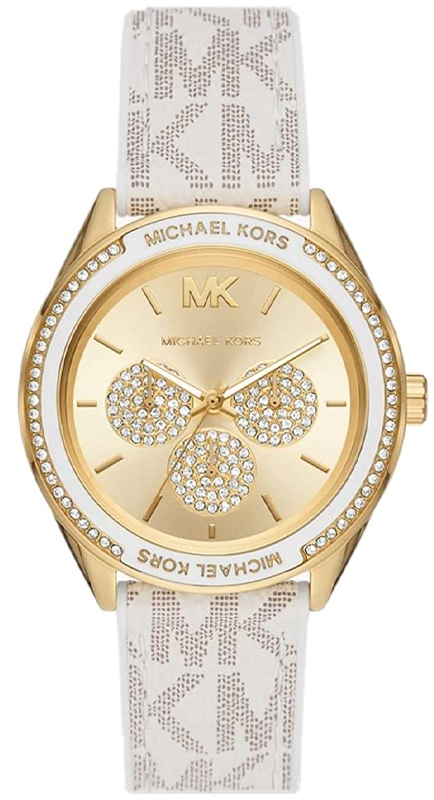  Shop Authentic Michael Kors Jessa Multifunction Gold Dial White Leather Strap Watch For Women - MK7204 - Luxxuri