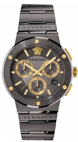  Shop Authentic Versace Greca Icon Quartz Black Dial Black Steel Strap Watch For Men - VEZ900521 - Luxxuri