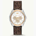  Shop Authentic Michael Kors Jessa Multifunction Silver Dial Brown Leather Strap Watch For Women - MK7205 - Luxxuri