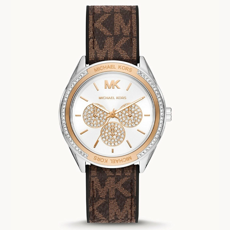  Shop Authentic Michael Kors Jessa Multifunction Silver Dial Brown Leather Strap Watch For Women - MK7205 - Luxxuri