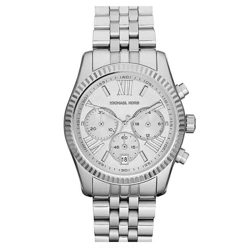  Shop Authentic Michael Kors Lexington Silver Dial Silver Steel Strap Watch for Women - MK5555 - Luxxuri