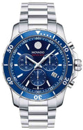  Shop Authentic Movado Series 800 Chronograph Blue Dial Silver Steel Strap Watch For Men - 2600141 - Luxxuri