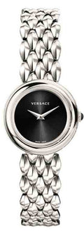  Shop Authentic Versace V-Flare Quartz Black Dial Silver Steel Strap Watch for Women - VEBN00618 - Luxxuri