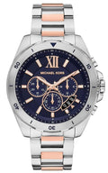  Shop Authentic Michael Kors Brecken Chronograph Blue Dial Two Tone Steel Strap Watch For Men - MK9065 - Luxxuri