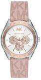  Shop Authentic Michael Kors Multifunction Silver Dial Pink Leather Strap Watch For Women - MK7206 - Luxxuri