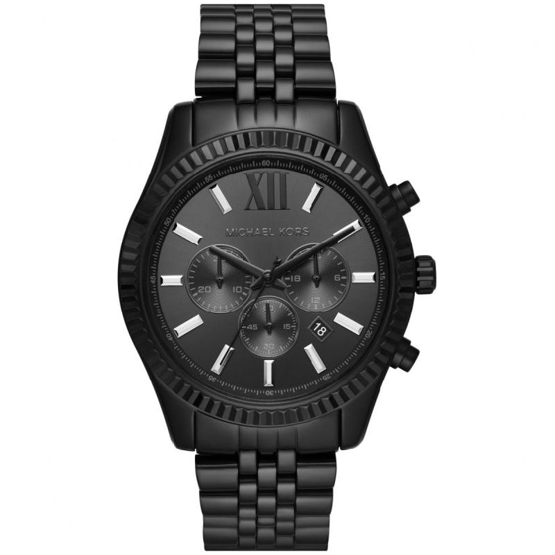  Shop Authentic Michael Kors Lexington Chronograph Black Dial Black Steel Strap Watch For Men - MK8591 - Luxxuri