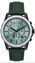  Shop Authentic Armani Exchange Banks Chronograph Green Dial Green Leather Strap Watch For Men - AX1725 - Luxxuri