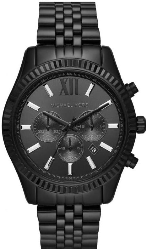  Shop Authentic Michael Kors Lexington Chronograph Black Dial Black Steel Strap Watch For Men - MK8591 - Luxxuri