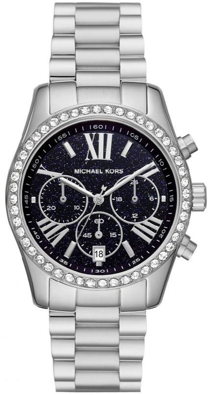  Shop Authentic Michael Kors Lexington Chronograph Black Dial Silver Steel Strap Watch For Women - MK7277 - Luxxuri