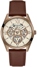  Shop Authentic Guess Multi-Function Chronograph White Dial Brown Leather Strap Watch For Men - GW0389G8 - Luxxuri