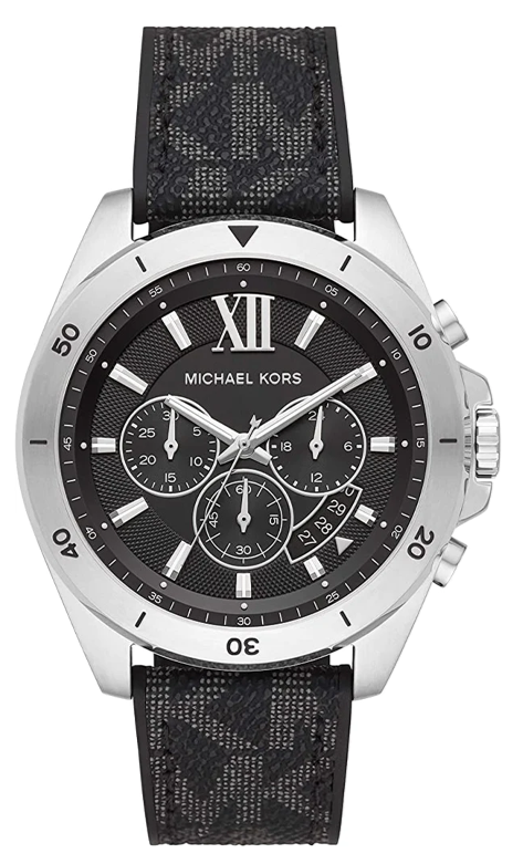 Shop Authentic Michael Kors Brecken Chronograph Black Dial Black Leather Strap Watch For Men - MK8850 - Luxxuri