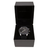  Shop Authentic Emporio Armani Mario Chronograph Black Dial Black Leather Strap Watch For Men - AR11243 - Luxxuri