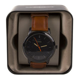  Shop Authentic Fossil The Minimalist Black Dial Brown Leather Strap Watch for Men - FS5305 - Luxxuri