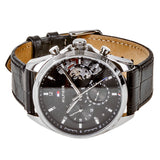  Shop Authentic Tommy Hilfiger Baker Chronograph Black Dial Black Leather Strap Watch For Men - 1710449 - Luxxuri