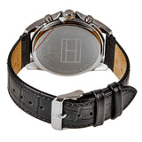  Shop Authentic Tommy Hilfiger Baker Chronograph Black Dial Black Leather Strap Watch For Men - 1710449 - Luxxuri