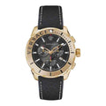  Shop Authentic Versace Casual Chronograph Black Dial Black Leather Strap Watch for Men - VERG003-18 - Luxxuri