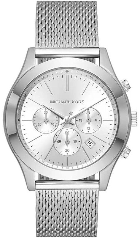  Shop Authentic Michael Kors Slim Runway Chronograph Silver Dial Silver Mesh Bracelet Watch For Men - MK9059 - Luxxuri