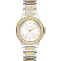 Shop Authentic Michael Kors Lennox Three Hand Silver Dial Two Tone Steel Strap Watch For Women - MK7338 - Luxxuri