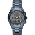 Michael Kors Slim Runway Chronograph Black Dial Blue Steel Strap Watch for Men - MK8918