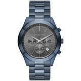 Shop Authentic Michael Kors Slim Runway Chronograph Black Dial Blue Steel Strap Watch for Men - MK8918 - Luxxuri