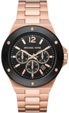  Shop Authentic Michael Kors Lennox Chronograph Black Dial Rose Gold Steel Strap Watch For Men - MK8940 - Luxxuri