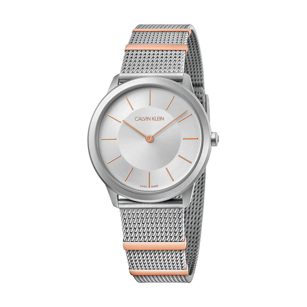  Shop Authentic Calvin Klein Minimal Silver Dial Silver Mesh Strap Watch For Men - K3M521Y6 - Luxxuri
