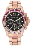  Shop Authentic Michael Kors Everest Chronograph Black Dial Rose Gold Steel Strap Watch for Women - MK6972 - Luxxuri