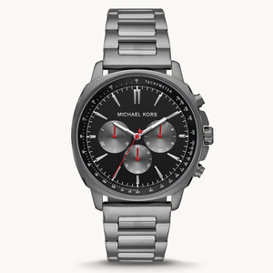  Shop Authentic Michael Kors Sullivan Chronograph Black Dial Grey Steel Strap Watch For Men - MK8970 - Luxxuri