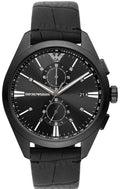  Shop Authentic Emporio Armani Claudio Chronograph Black Dial Black Leather Strap Watch For Men - AR11483 - Luxxuri