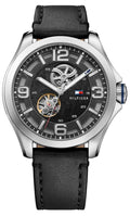  Shop Authentic Tommy Hilfiger Bruce Analog Black Dial Black Leather Strap Watch for Men - 1791279 - Luxxuri