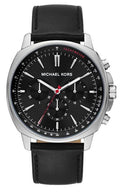  Shop Authentic Michael Kors Sullivan Chronograph Black Dial Black Leather Strap Watch For Men - MK8997 - Luxxuri