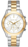  Shop Authentic Michael Kors Slim Runway Chronograph White Dial Two Tone Steel Strap Watch For Women - MK8986 - Luxxuri