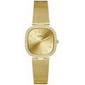 Guess Tapestry Diamonds Gold Dial Gold Mesh Bracelet Watch for Women - GW0354L2